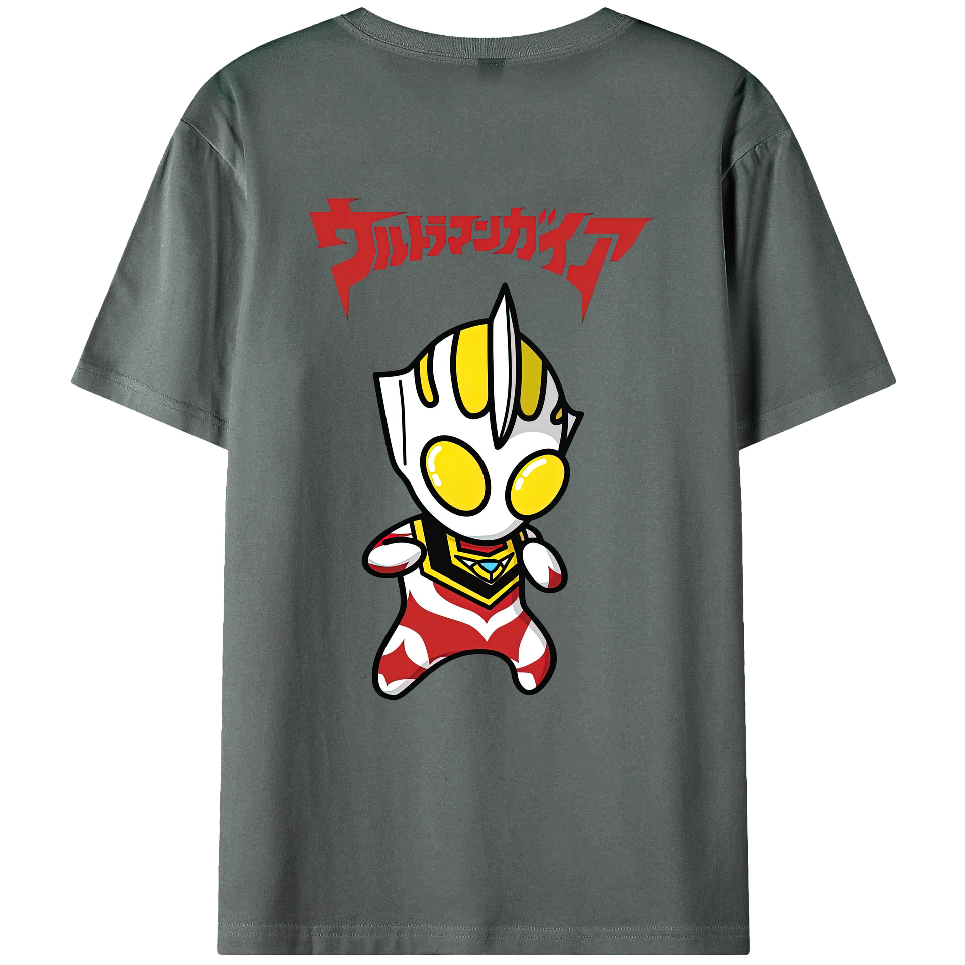 （画像用） ウルトラマン Ultraman 綿100％ メンズ半袖Tシャツ（バックプリント） 通気性